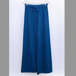 Womens Deep Dive Blue Wide Leg Sweat Pant - New!